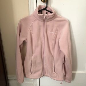 Columbia women’s fleece in light pink, size S